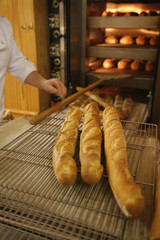 Baguettes sorties du four