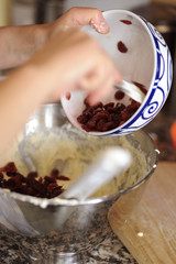 Ajouter les cranberries à la préparation 