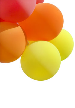 Colorful balloons isolated on white