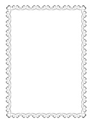 Vector calligraphy ornamental decorative frame with heart