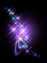 Glowing background with stars