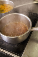 Préparation du caramel