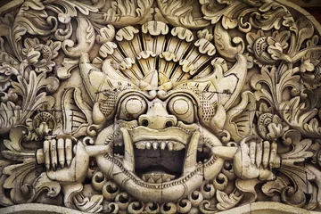 Acrylic prints Bali bali carving