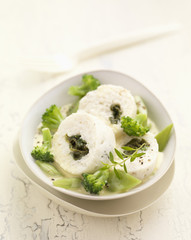 Boudin de poisson aux légumes verts 