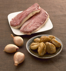 Ingrédients pour le rôti de magret