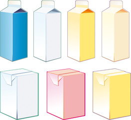 Paper cartons for milk and juice