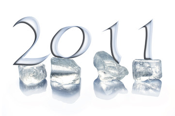 2011, cubes de glace