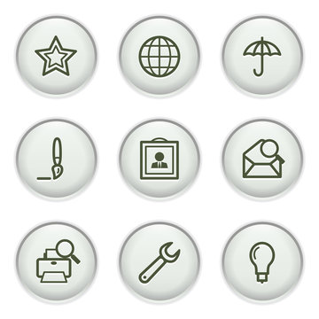 Gray icon with button 9