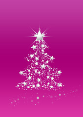 Weihnachtsbaum - pink - modern