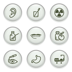 Gray icon with button 15