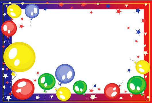 Background-frame with balloons