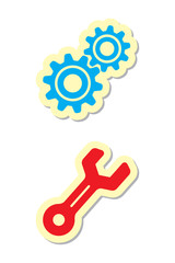 gear and wrench icons