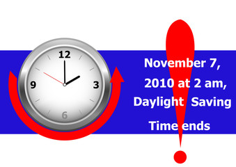 daylight saving time ends. vector.