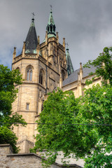 Fototapeta na wymiar Katedra Najświętszej Marii Panny w Erfurcie na Domberg