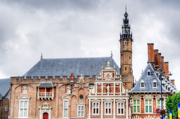 Obraz premium The Grote Kerk ou Eglise St.-Bavokerk à Haarlem