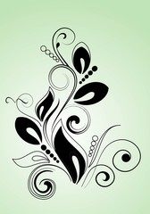 decorative branch vectorized