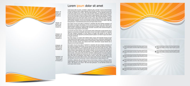 Abstract Brochure In Orange