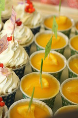 Orange jello dessert, thailand dessert