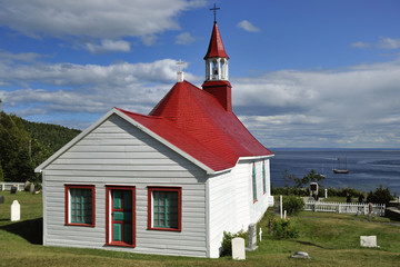 Old church and cemetery in Tadoussac (Quebec)