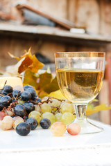 Grapes and wine