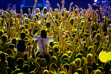 public in yellow spotlight