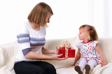 Mom gives daughter gift