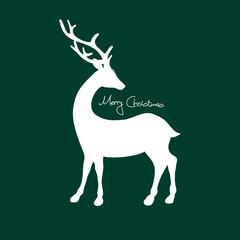 Xmas Card Standing Reindeer