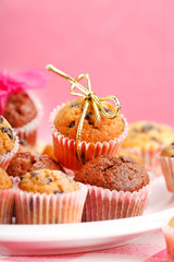 muffins with chocolate