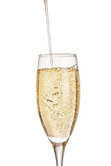 A glass of champagne