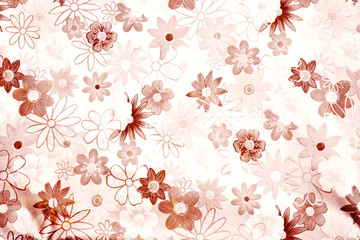 abstract vintage paper with flower motives