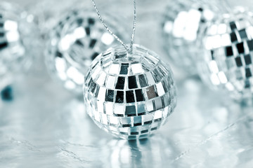 Silver Christmas balls