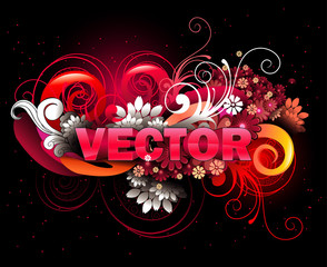3d vector text illustration