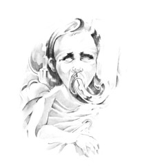 Sketch of tattoo art, monster