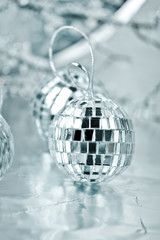 Silver Christmas balls