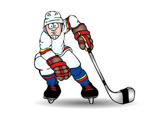 hockey player illustration