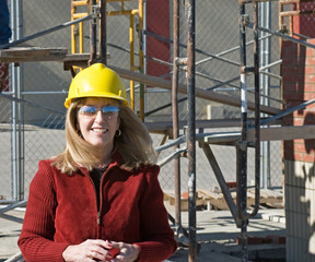 Woman at Construction Site