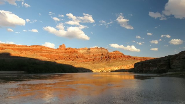 Time lapse sunset over Colorado River, Potash Road, Utah