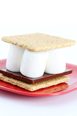 Smores on White Background