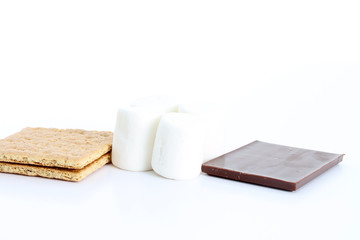 Smores on White Background