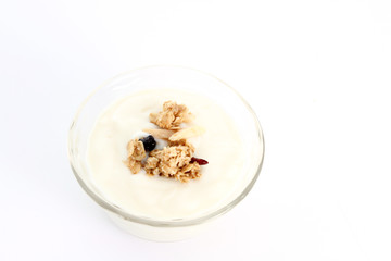 Yogurt on White Background