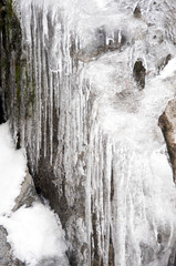 Icicles during winter
