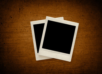 Blank photo frame with textured grunge background