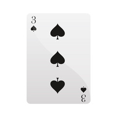 Carte trois piques Card