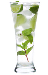 cocktail with lime and mint