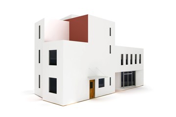 3d house isolated on white