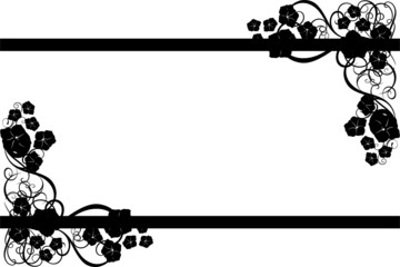 lignes florals noires © bordeur