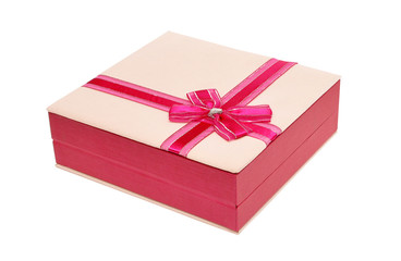 beautiful gift box on white