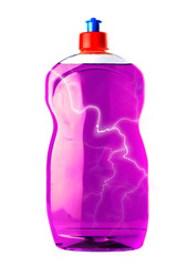 color bottle of clean soap