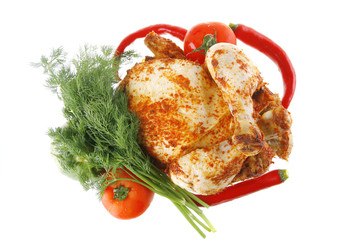 grilled chicken with vegetables