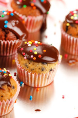 muffins with chocolate